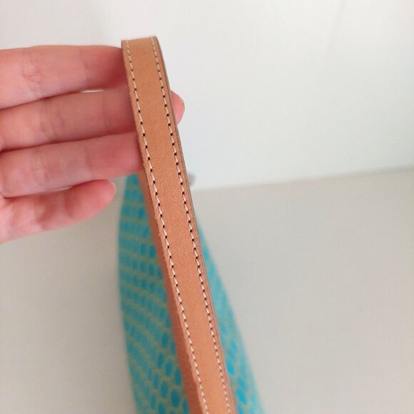 CELINE Turquoise Macadam Mini Shoulder Bag - Picture 12 of 17